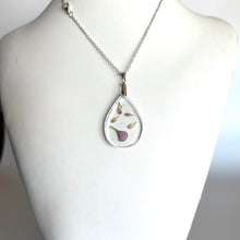 Load image into Gallery viewer, Purple Flower Petal Teardrop Necklace