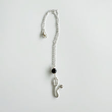 Load image into Gallery viewer, Stethoscope Necklace with Faceted Black Onyx