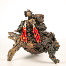 Load image into Gallery viewer, Bamboo Coral with Hematite Triple-Strand Necklace