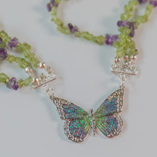 Load image into Gallery viewer, Peridot and Amethyst with Butterfly Focal
