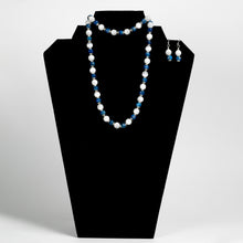 Load image into Gallery viewer, Denim Lapis and Selenite Earrings
