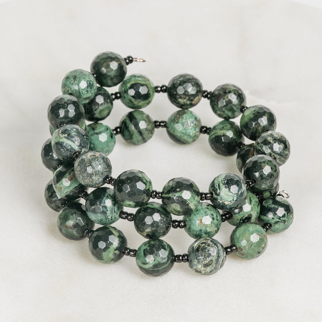 Kambaba Jasper Memory Wire Wrap Bracelet